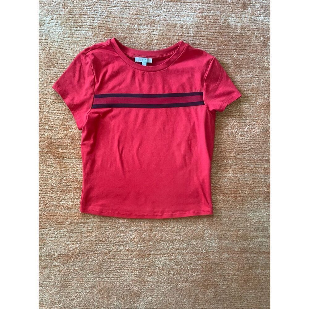 IRIS RED CROPPED TOP STRECH